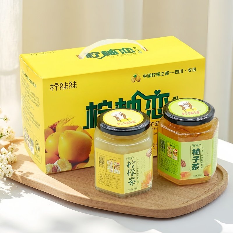 安岳柠檬茶泡水喝 资阳 果味茶 冲饮品 柠妹妹蜂蜜柠檬柚子茶