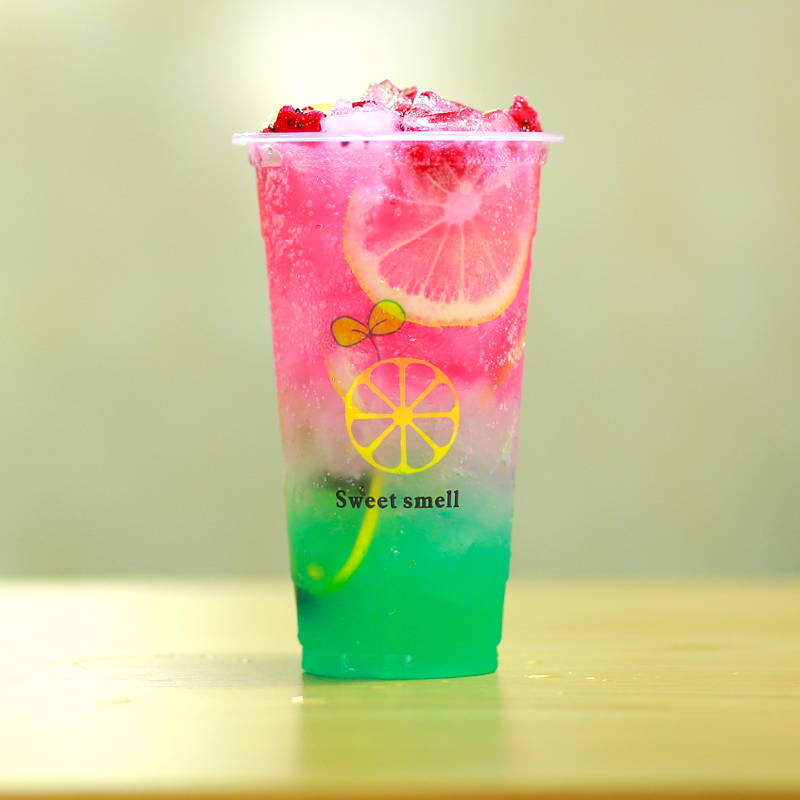 一次性整箱700ml带盖定制奶茶杯
