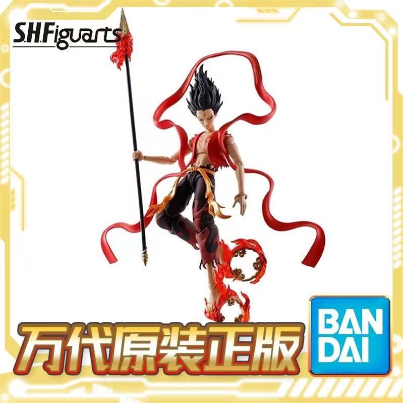 万代正版手办哪咤敖丙现货shf觉醒魔童少年哪吒红孩儿风火轮可动