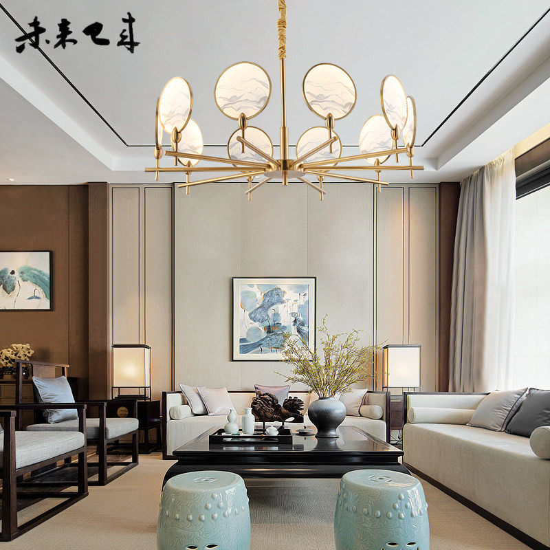 新中式吊灯现代简约新古典客厅灯中国风餐厅书房仿古禅意软装灯饰