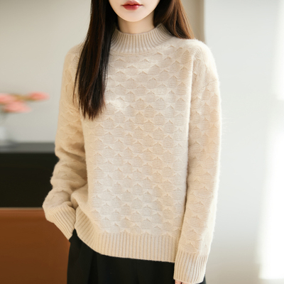 半高领加厚保暖内搭打底套头毛衣