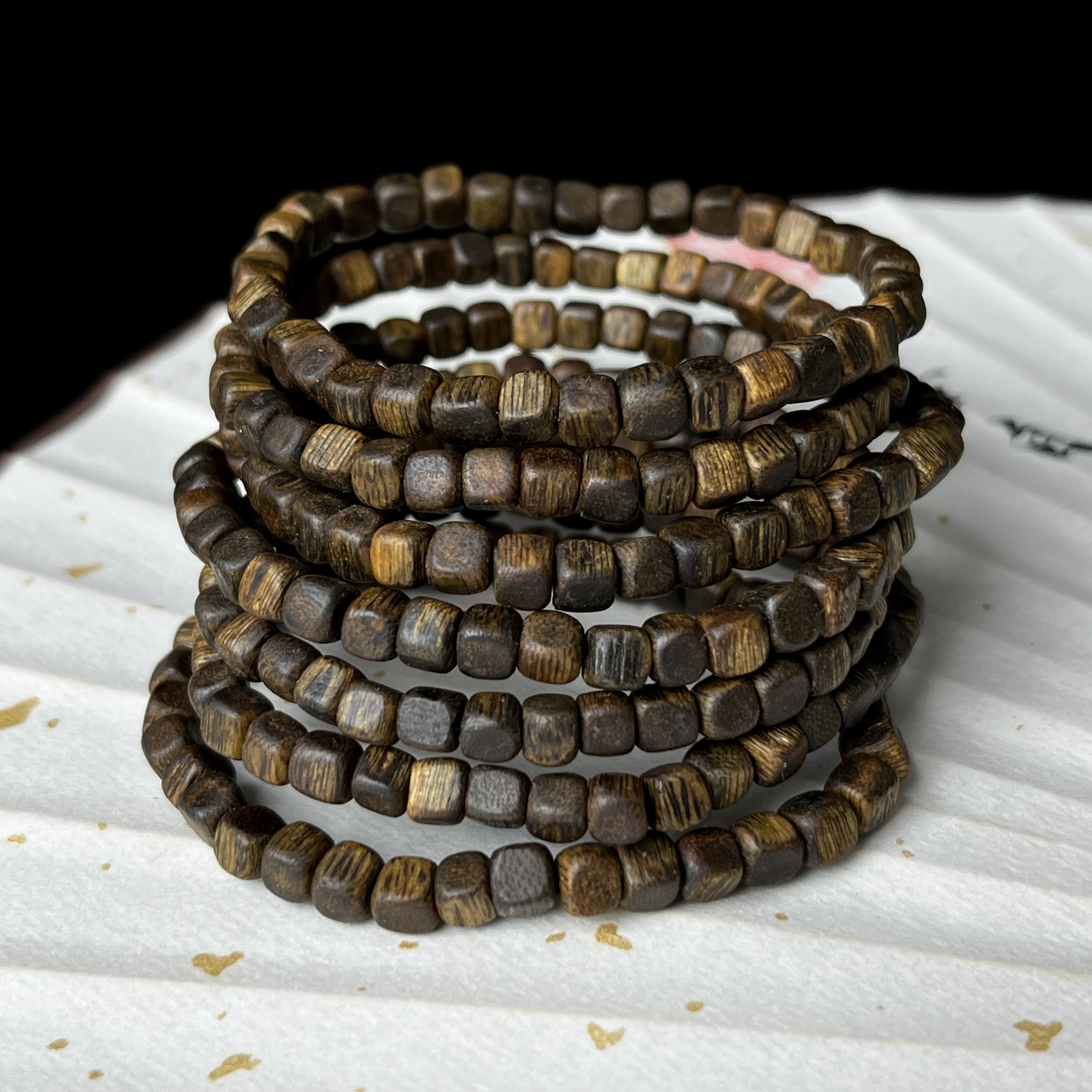 9.99分沉奇楠沉香方珠随行手串正品棋楠佛珠男女款木质手链甜凉香