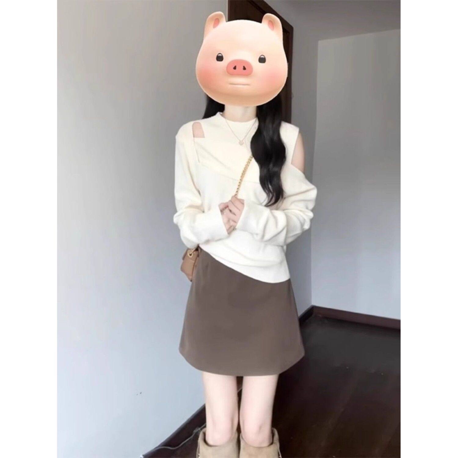 早入秋不规则针织衫女秋冬季韩系别致设计感内搭毛衣长袖露肩上衣,童装/婴儿装/亲子装,毛衣/针织衫,淘宝优惠券,粉丝福利购,淘宝优惠卷