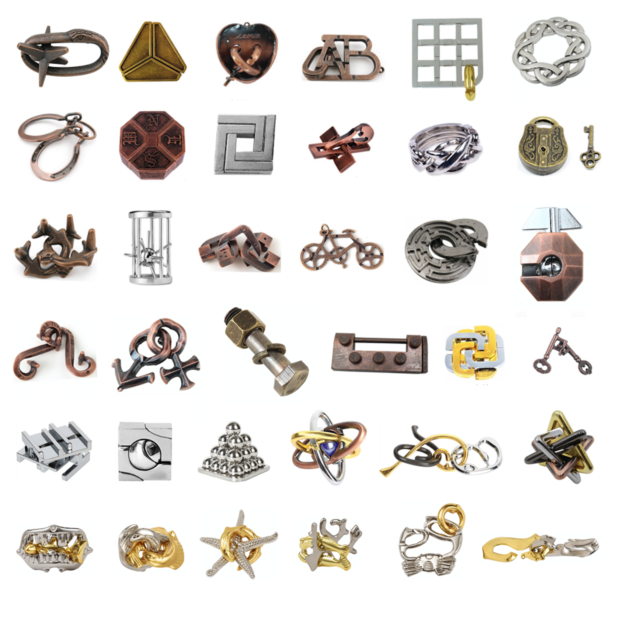 全套puzzle10级益智玩具鲁班锁