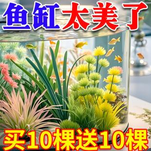 鱼缸装饰仿真水草水族缸造景摆件假水草龟缸观赏鱼塑料彩假花水草