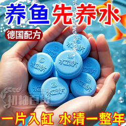 鱼缸净水片净水剂澄清澈净化水质除臭去腥鱼缸水族箱鱼池清水养鱼