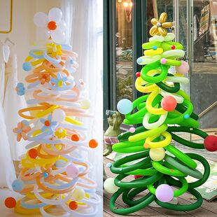 圣诞树节2025新款摆件装饰品diy气球材料包家用拍照道具场景布置