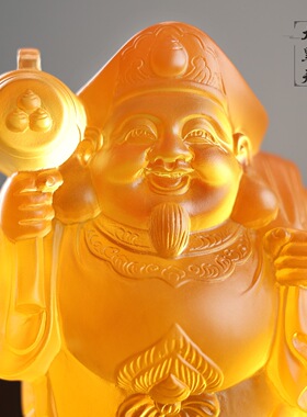 琉璃大黑天财神摩诃迦罗佛观音护法中式佛桌招财佛像佛堂供奉摆件