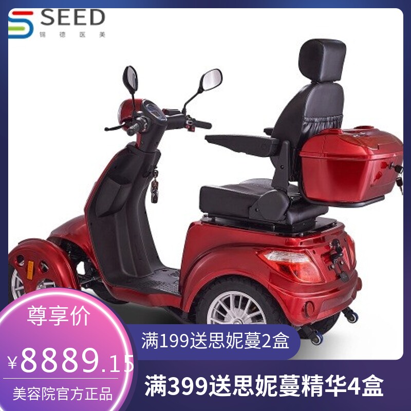 跨境货源欧盟EEC认证出口款电动四轮车移动代步踏板车残疾车60V