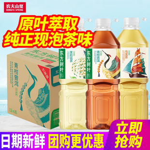 农夫山泉东方树叶1.5L*1大瓶装乌龙茶青柑普洱茉莉花茶0糖茶饮料