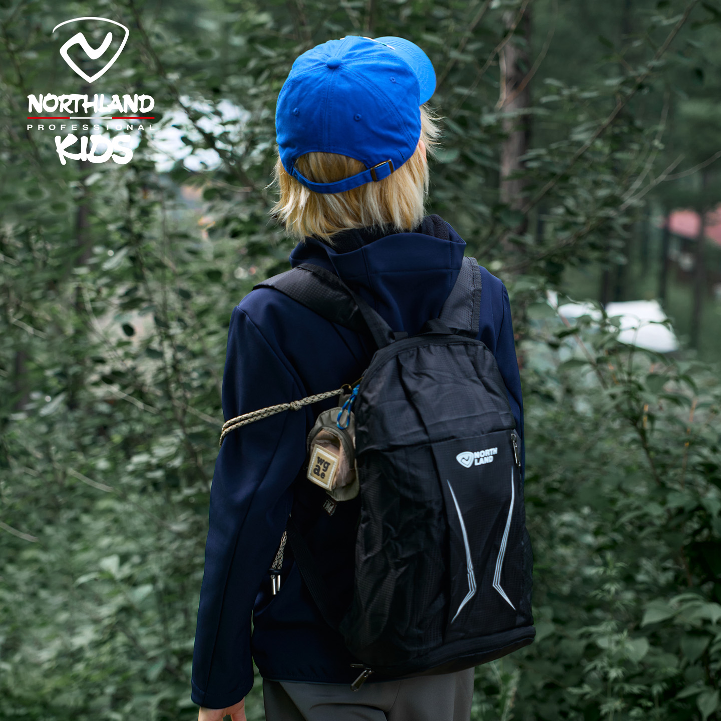 NORTHLAND儿童双肩包男童户外运动背包轻便旅行可折叠收纳露营包