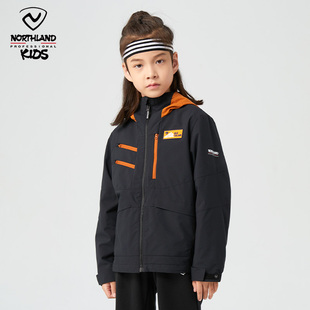NORTHLAND儿童单层冲锋衣秋季新品摇粒绒内里保暖时尚夹克