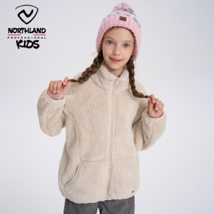 NORTHLAND抓绒卫衣男女童秋冬舒棉绒外套保暖家居服外穿户外上衣