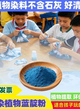 植物染料蓝靛粉研学DIY手工材料包蓝染学生活动植物提取扎染免煮