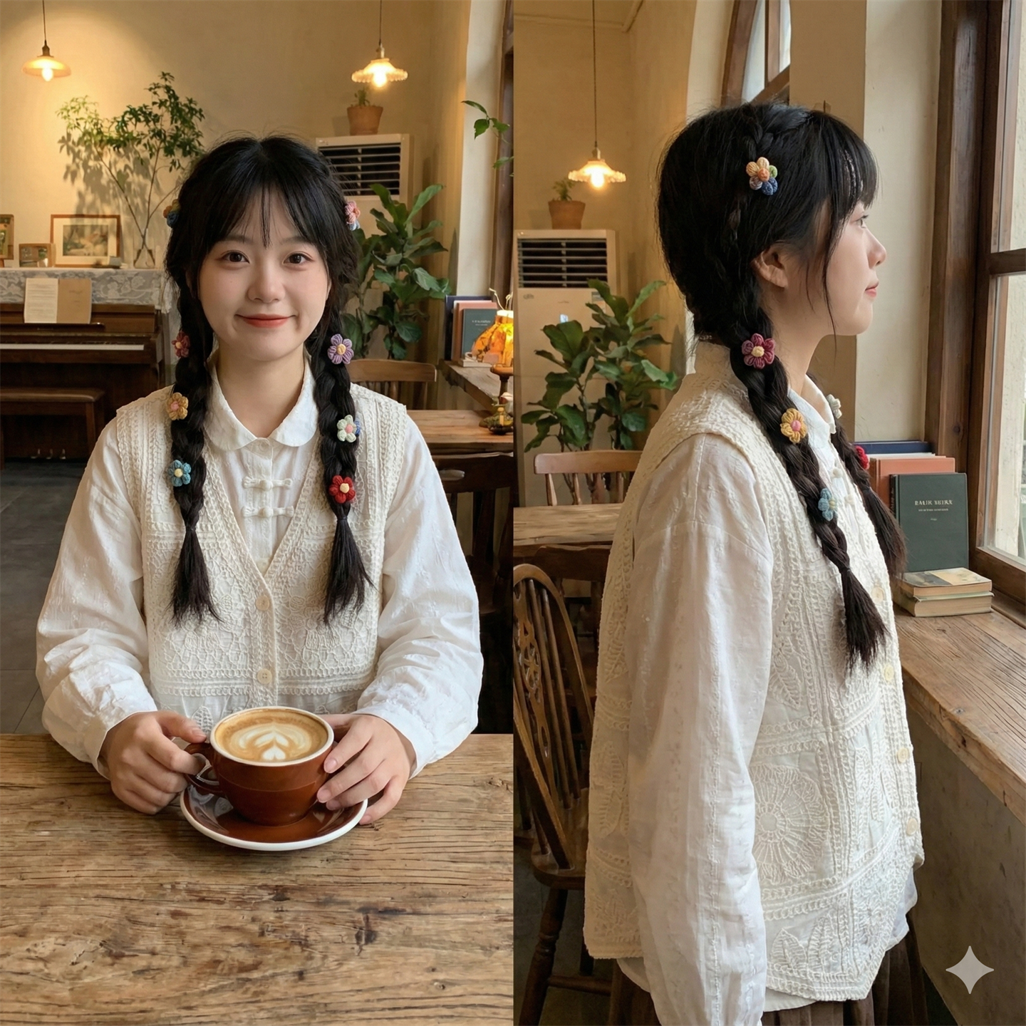 大码胖妹妹通勤白色单排扣马甲潮