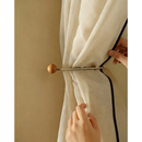 窗帘挂钩免钉挂球门帘绑带收纳扣固定器收拢粘贴墙钩胡桃木球轻奢