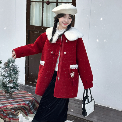 红色加绒2026新款冬季外套