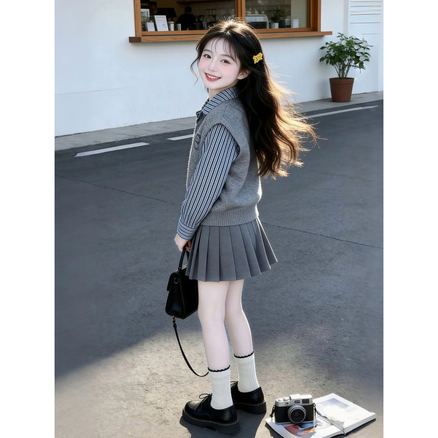 女童2026新款巨好看春装套装女孩早春日系学院风穿搭儿童洋气时髦