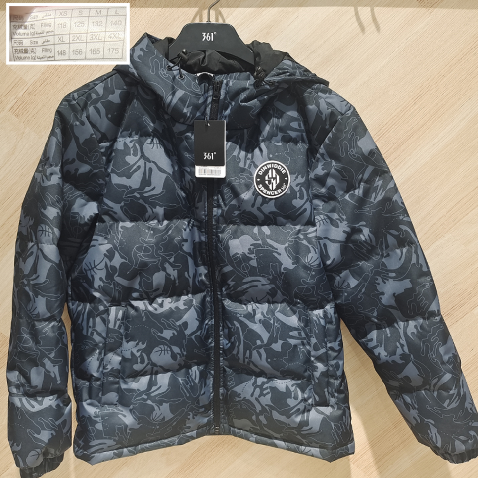 商场同款361度24冬季新款男款短款保暖羽绒12