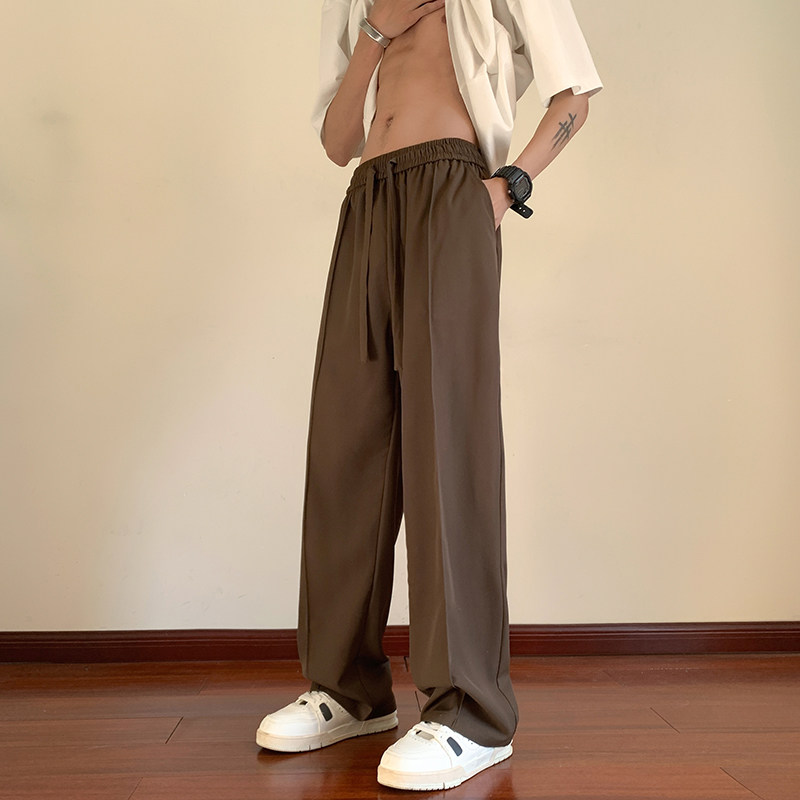 直播品质2025夏季新款冰丝休闲西裤长裤潮男1503B-K158-P45控68,男装西裤,电商基地B273-1