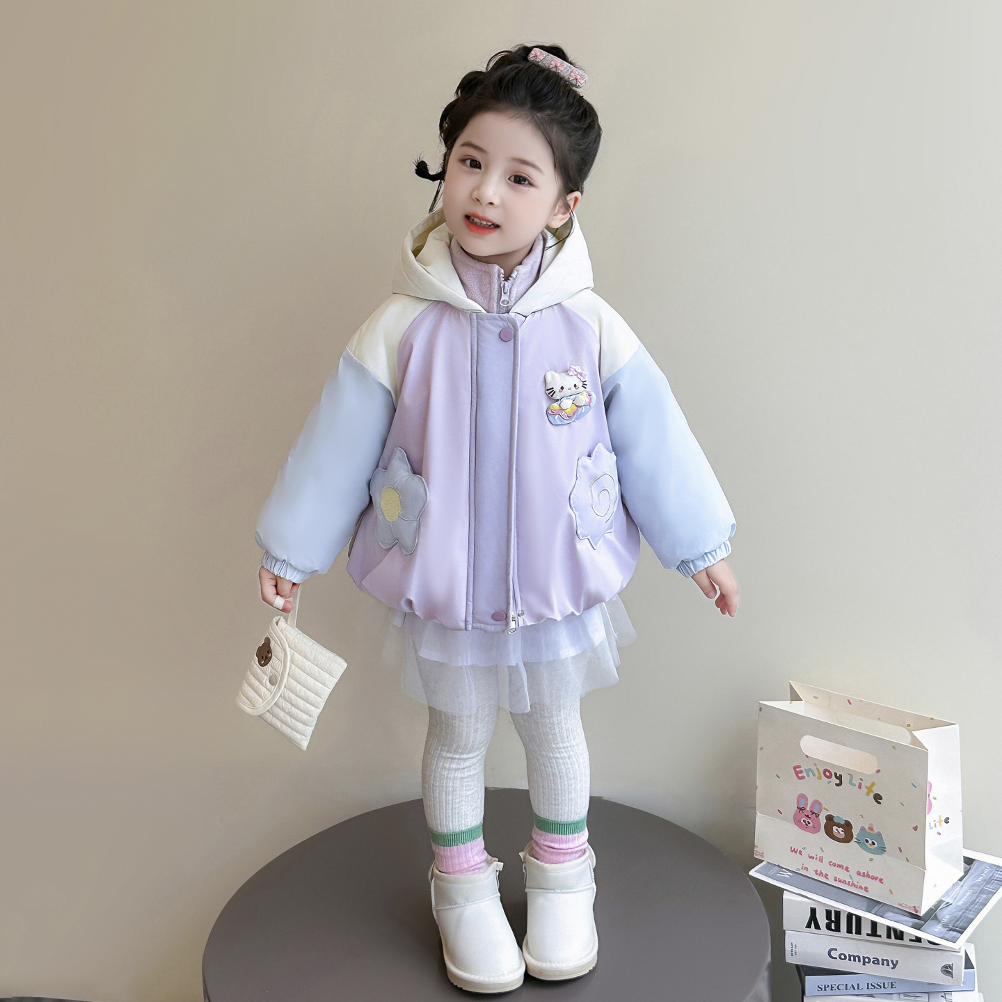 女童冲锋衣秋冬季女宝宝三合一
