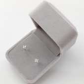 s925银镶钻幸运四叶草耳钉女生日个性 小众设计感迷你耳饰 简约新款