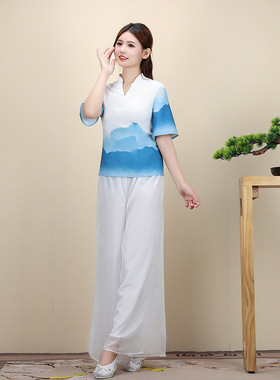 美容院工作服套装女高端茶艺服足浴足疗桑拿服按摩美容技师工作服