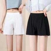 防走光女家居不卷边打底冰丝透气宽松外穿保险短裤 夏薄款 jk安全裤