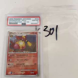 适用宝可梦 PTCG  鸭嘴炎兽 PSA10分 018/100议价