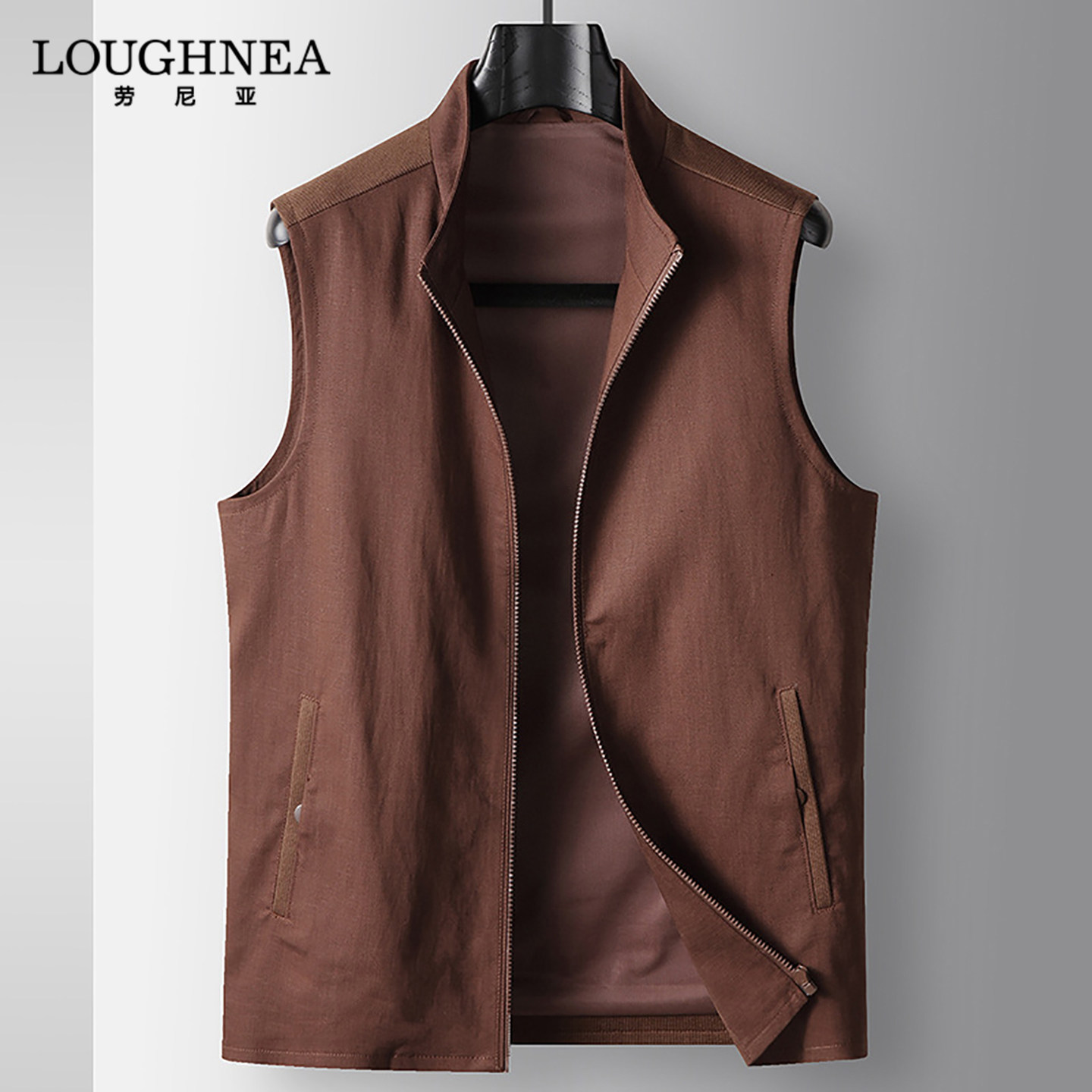 LOUGHNEA品牌高级感老钱风马甲男外套春夏薄款坎肩无袖背心外套潮