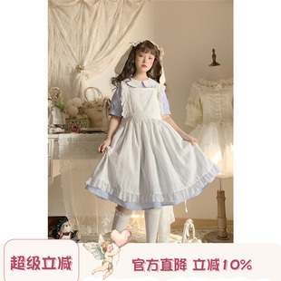 labeau 爱丽丝轻lo裙连衣裙女日系软妹lolita罩裙背带裙 春水煎茶