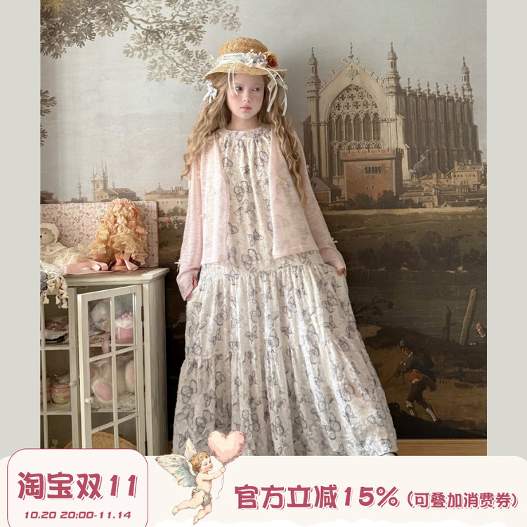 Labeau蕾丝镂空蝴蝶结开衫女