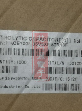 NACE100M35V5X5.5TR13F  NIPPON贴片铝电解电容 35V10UF 5X5.5