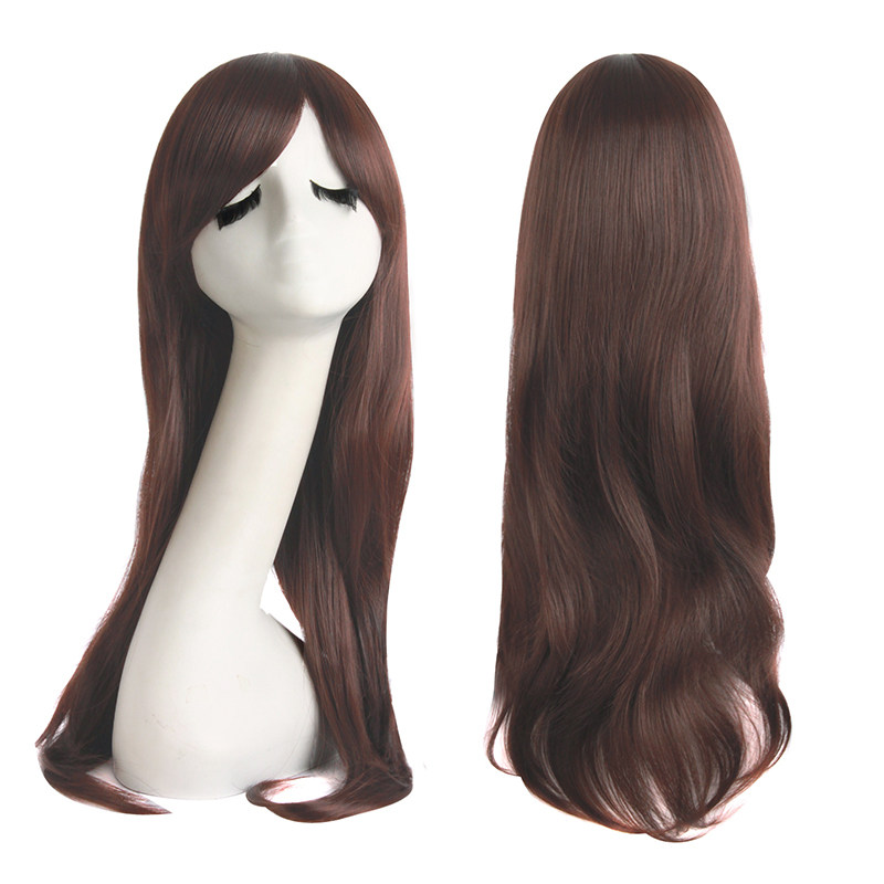 潼漫 cos假发女微卷长发动漫高温丝深棕色齐斜刘海万用70cm全头套,美发护发/假发,演出假发,淘宝优惠券,粉丝福利购,淘宝优惠卷