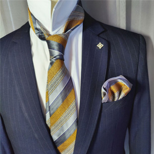 高衣品穿搭!高级感!法式手打男士真丝领带公务员正装领带复古风