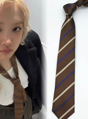 条纹腰带配牛仔裤子配饰领带丝巾搭配长条丝带飘带腰巾裤腰封腰饰