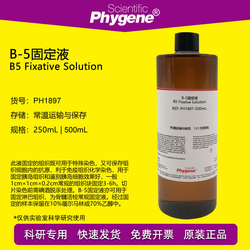B-5固定液 B5氏液 胰岛组织固定剂 500mL [PH1897 PHYGENE]