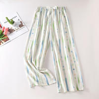 Pajama pants, women's summer checkered style long pants, cotton silk thin cotton silk fashionable home air conditioning pants, slimming, can be worn over wide-leg pants thumbnail 2