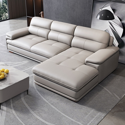 头层牛皮真皮沙发贵妃位沙发组合