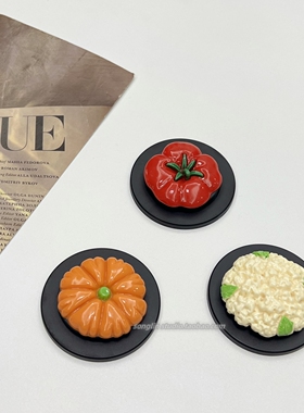 ins风简约番茄南瓜手机壳追剧支撑伸缩吸附magsafe西红柿磁吸支架