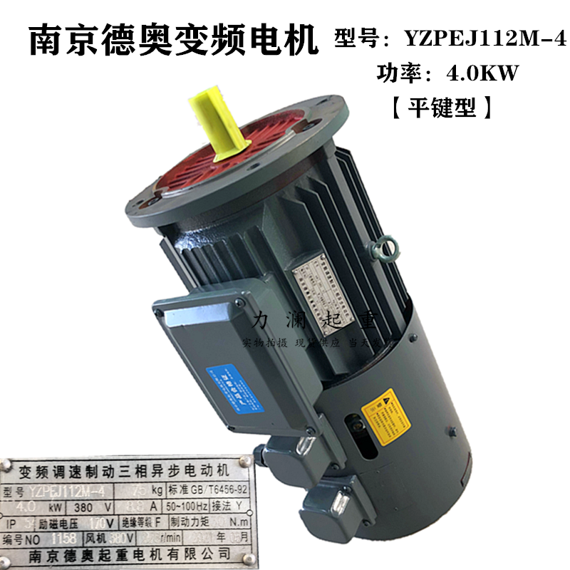 南京德奥电机 起重冶金变频调速型制动器电动机YZPEJ112M-4 4.0KW 五金/工具 其他起重工具 原图主图