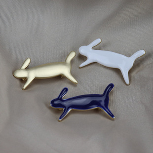 日本新款 帽子配饰 植物花卉皆川新作卡通兔子珐琅滴釉胸针胸花服装