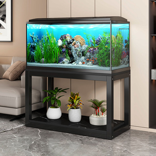 鱼缸底柜鱼缸架子带门底座客厅家用落地多层带柜子铁艺承重置物架
