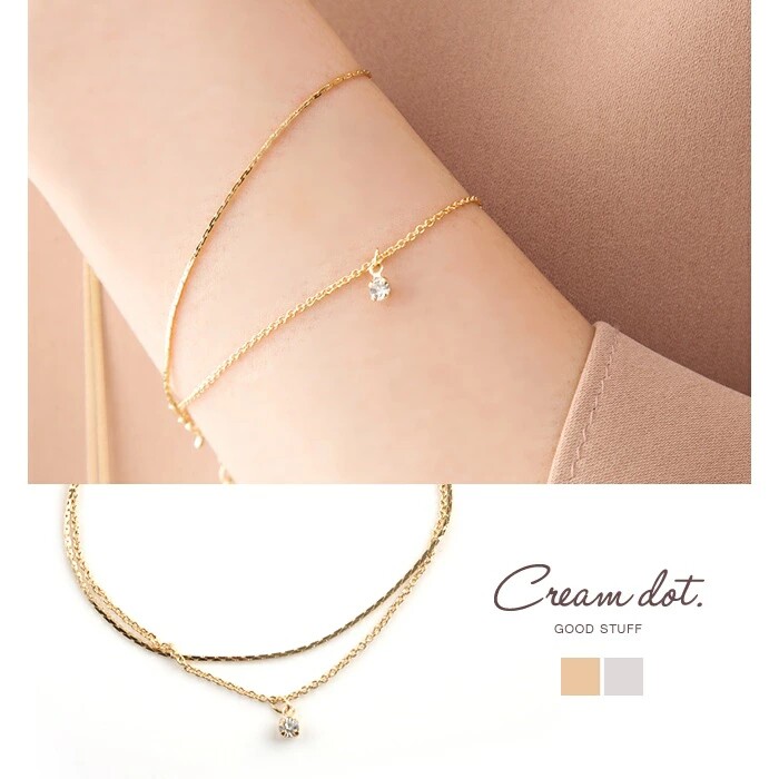 日系轻奢冷淡风合金水钻手链女气质甜美时尚潮小众设计生日礼物