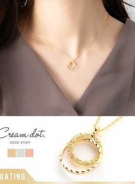 日本甜蜜约会镀金双马尾双色项链