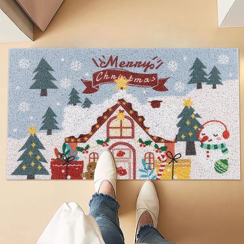 2025新年地垫圣诞树节日装饰