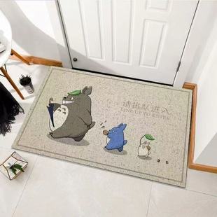 可爱动漫宫崎骏龙猫高密度丝圈入户地垫卧室防滑耐脏除尘易清理