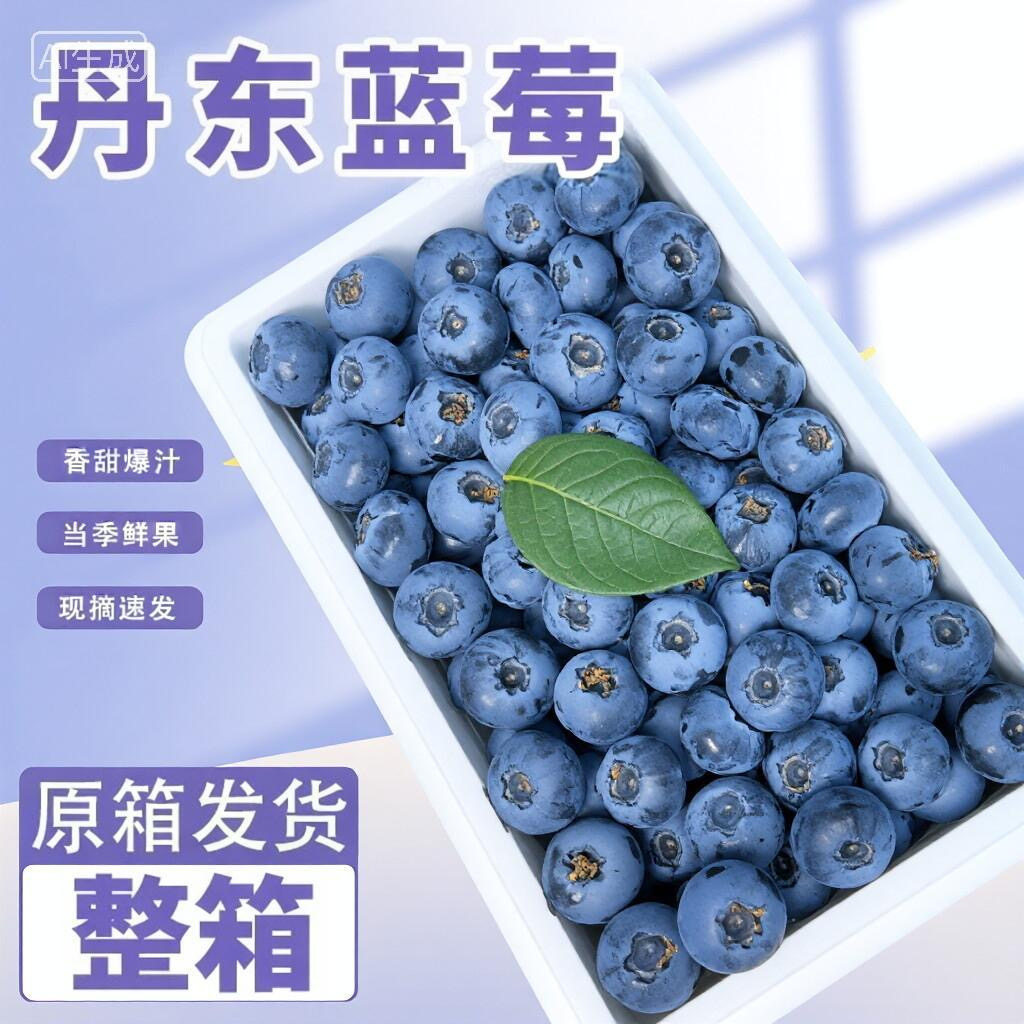 现摘丹东蓝莓新鲜当季水果孕妇宝宝辅食高山L25花香蓝莓顺丰包邮