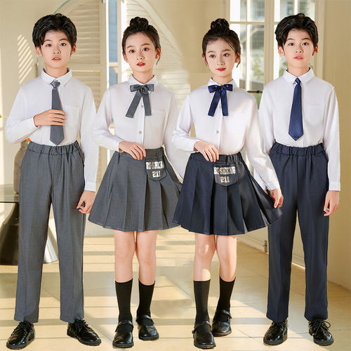 六一儿童合唱演出服中小学生朗诵比赛服装学院风女演讲管乐团礼服