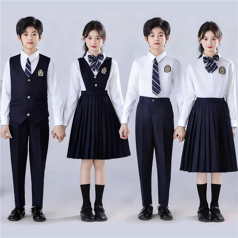 新款儿童合唱朗诵演出服女童小学生诗演讲比赛礼服幼儿园毕业服装